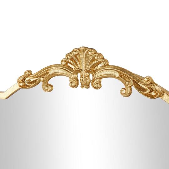 Gold Floral Embellished Metal Room Wall Mirror